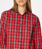 Koszula damska oversize w kratę LENA 2489 RED CHECK