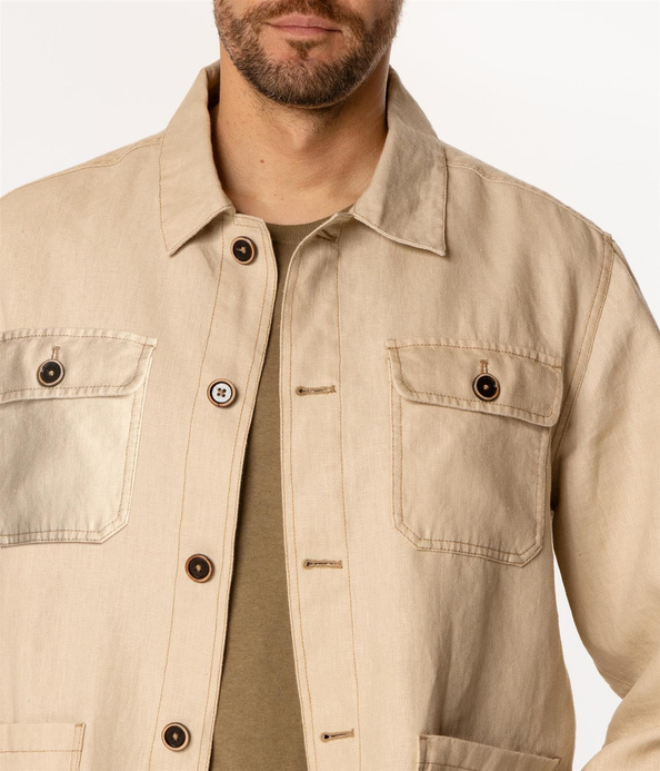 Lniana kurtka męska LINO 2277 ANCIENT SCROLL