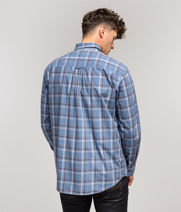 Koszula męska comfort z długim rękawem NEW TENBY 27ZK BLUE