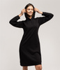 Sukienka midi z kapturem NEL 5534 BLACK