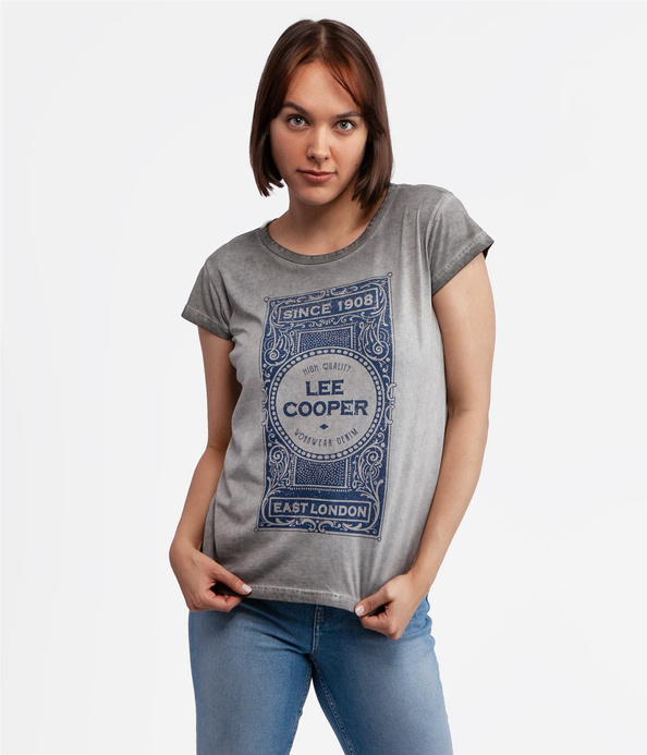 T-shirt indywidualnie barwiony z nadrukiem VINTAGE2 6060 GREY