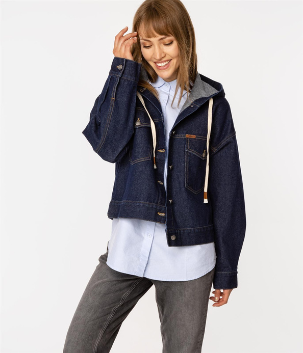 Kurtka jeansowa oversize MAGA 0002 DARK USED