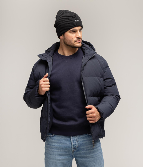 Kurtka puchowa z kapturem MAX 7030 NAVY