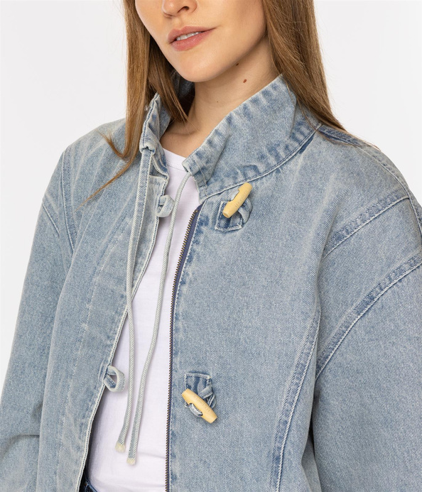 Kurtka jeansowa oversize AMELIA 1119 BRUSHED USED