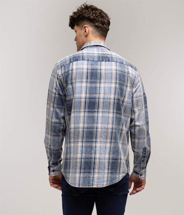 Koszula męska regular z długim rękawem WILL 2106 BLUE INDIGO