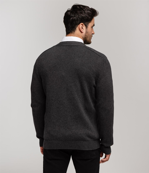 Kardigan męski JUAN 1813 DARK GREY MELANGE
