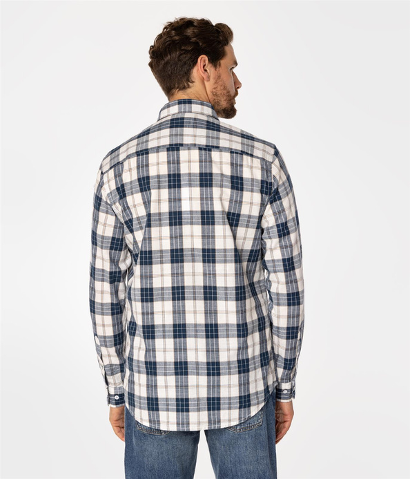 Koszula regular w kratę WILL 9336 INDIAN TEAL