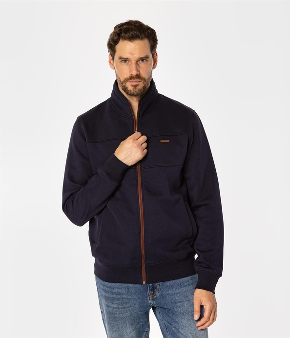 Rozpinana bluza męska ze stójką ZEYNER 4311 NAVY BLAZER