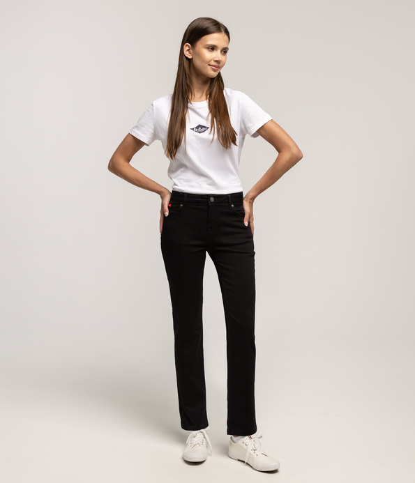 Jeansy damskie regular KIM 8151 BLACK BLACK