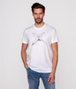 T-shirt regular z nadrukami GALAXY 1010 WHITE