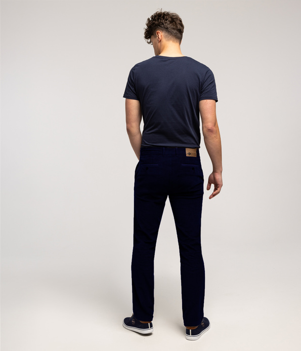 Spodnie męskie chino straight DREK 4161 NAVY BLAZER