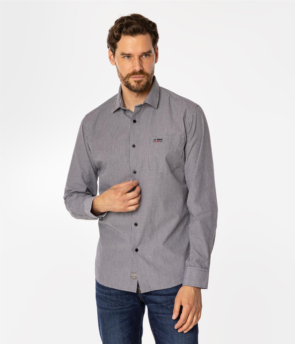 Koszula meska slim w drobną kratkę WINDSOR 37KZ BLACK