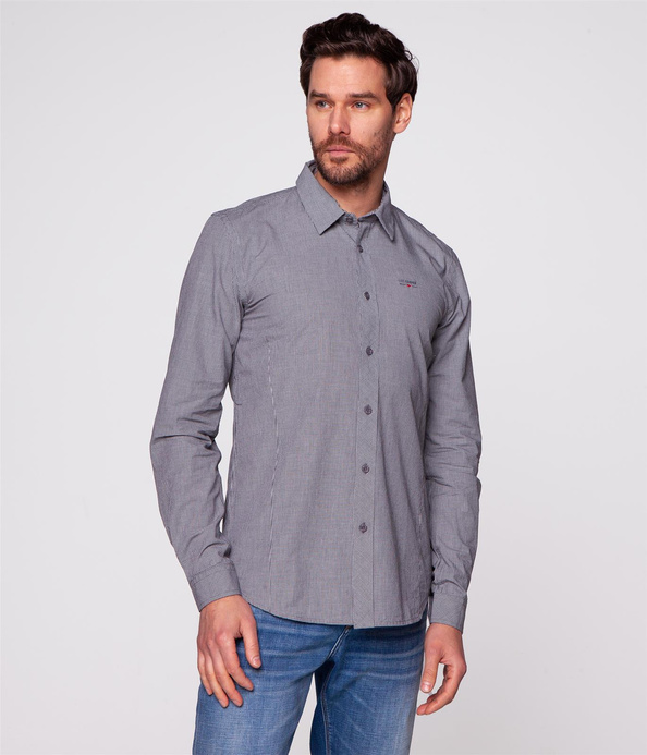 Koszula męska slim w drobną kratę DANIELS KL32 BLACK