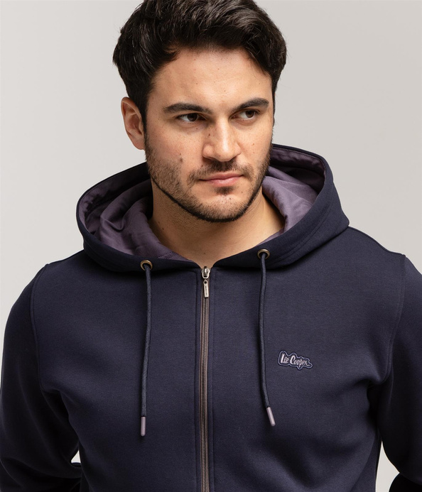 Bluza rozpinana z kapturem ZELDON 4305 NAVY BLAZER