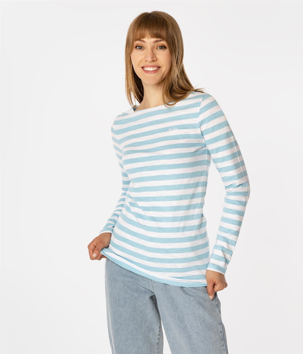 Longsleeve damski w paski HILARY 1080 SKY BLUE
