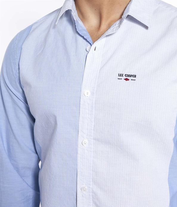 Koszula slim w bloki wzorów JOSEPH 6116 WHITE