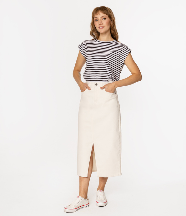 Spódnica jeansowa PRAIA 4842 WHITE