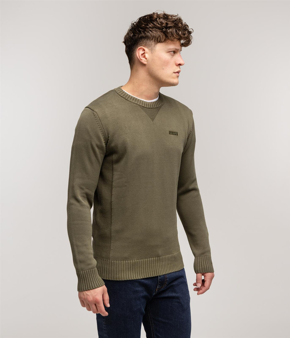 Sweter z bawełny organicznej BILL ORGANIC KHAKI