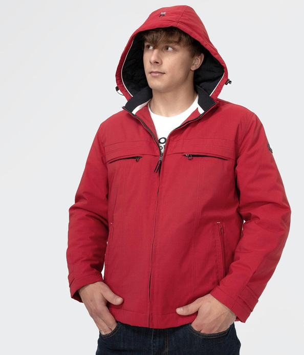 Kurtka z kapturem czerwona FIGARO 9039 RED