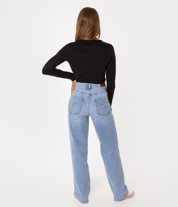 Jeansy damskie baggy POLLY 0170 LIGHT BRUSHED USED