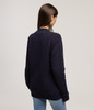 Pikowana bluza rozpinana ze stójką RENA 9881 NAVY BLAZER