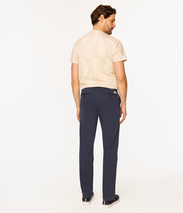 Niedenimowe spodnie męskie chino comfort TEMS 4027 NAVY