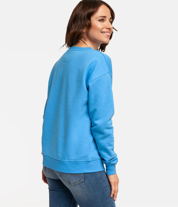 Bluza damska z logo OLIVIA 9080 AZURE BLUE