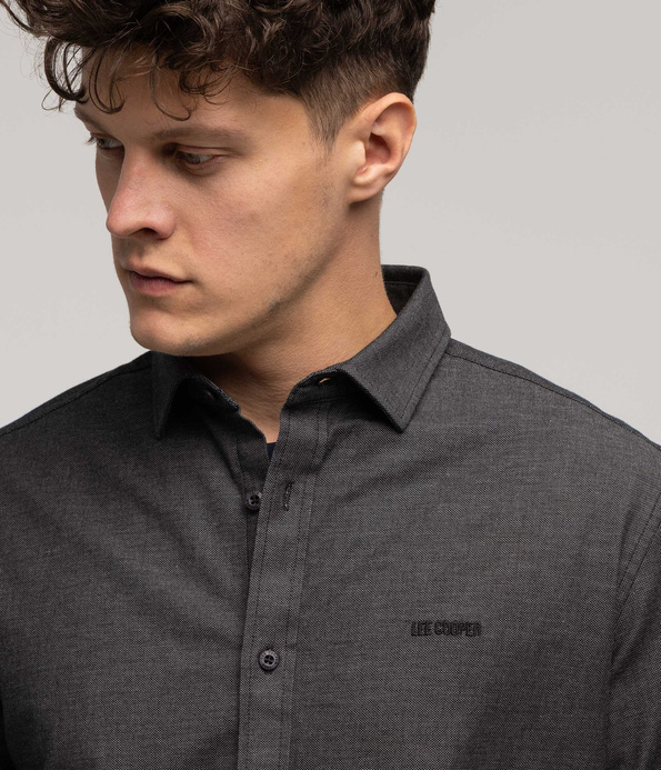 Koszula męska slim LIAM DOBBY GREY