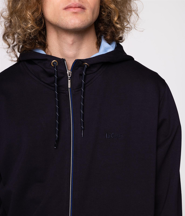 Rozpinana bluza męska z kapturem EVAN 4202 NAVY