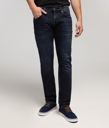 Jeansy męskie straight HARRY 2540 BLUE BLACK USED