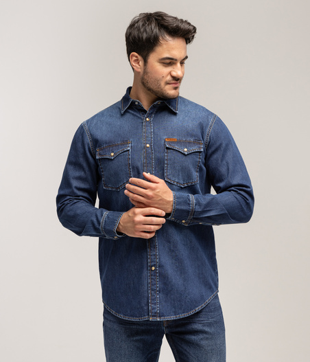 Koszula jeansowa KADIR 3212 DARK BLUE