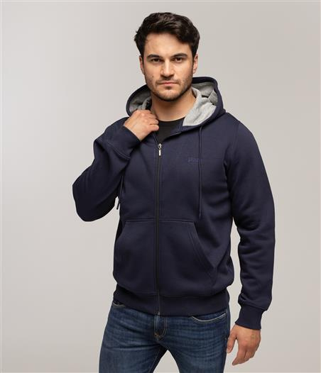 Bluza rozpinana z kapturem HEFF 5153 DRESS BLUE