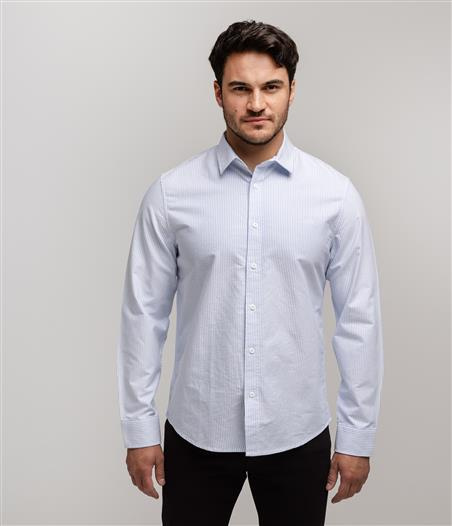 Koszula męska regular VAN OXFORD BLUE STRIPES