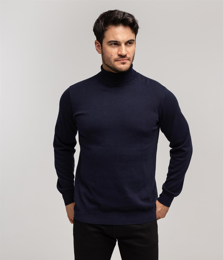 Golf bawełniany SAM COTTON NAVY