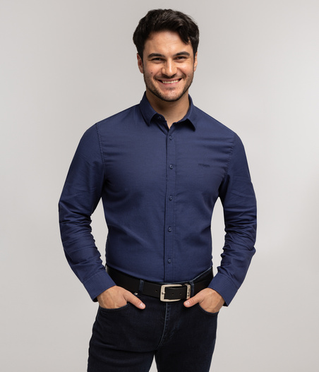 Koszula męska regular VAN DOBBY NAVY