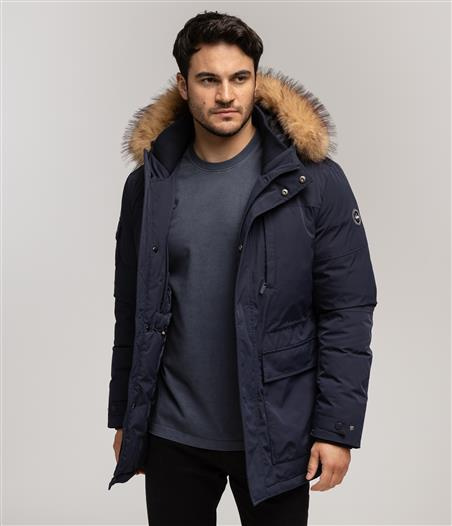 Kurtka puchowa z kapturem MATTHIAS 1000 NAVY