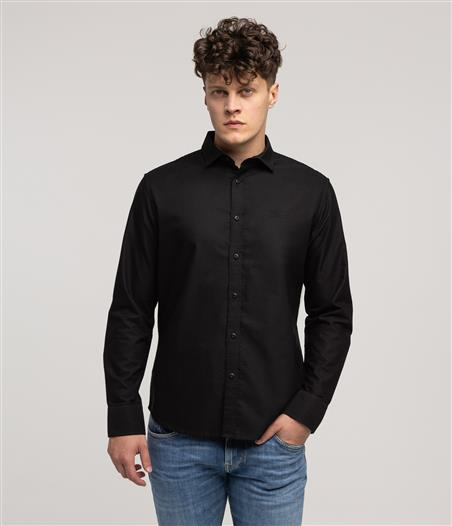 Koszula męska slim LIAM OXFORD BLACK