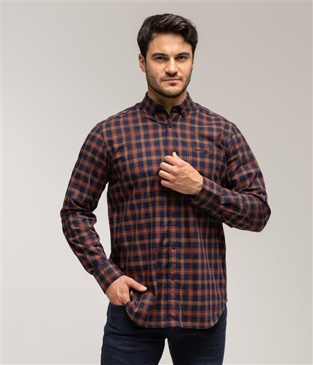 Koszula męska comfort z długim rękawem NEW TENBY 29ZK NAVY