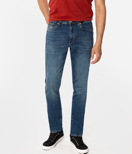 Jeansy męskie skinny JEFF 1079 DARK USED