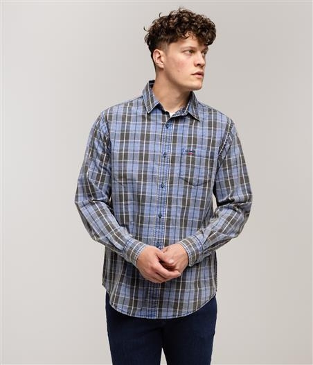 Koszula męska regular z długim rękawem WILL 2124 BLUE INDIGO