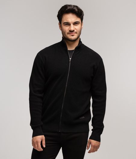 Rozpinany sweter EMAD COTTON BLACK