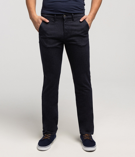 Spodnie męskie chino straight LUKAS 8013 NAVY