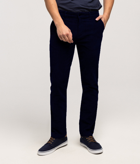 Spodnie męskie chino straight DREK 4161 NAVY BLAZER