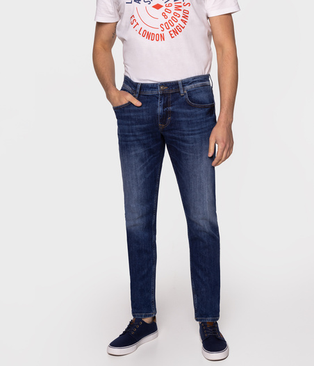 Jeansy męskie comfort slim DENZEL 2287 DARK USED