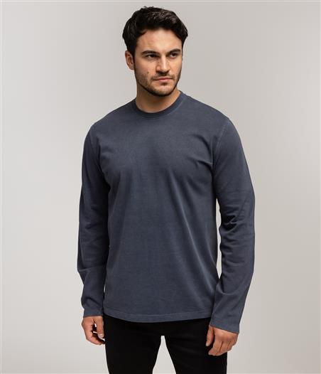 T-shirt z długim rękawem MARIUS 2400 NAVY BLAZER