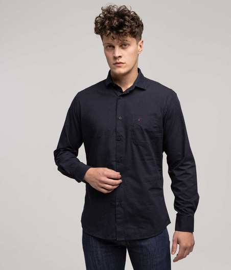 Koszula męska slim z długim rękawem WINDSOR 61ZM NAVY