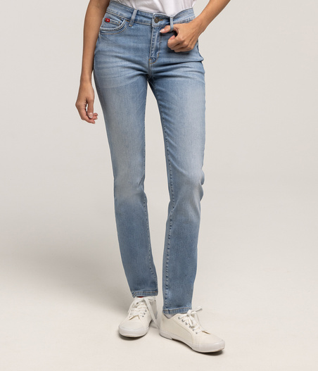 Jeansy damskie slim LC135 3006 LIGHT USED