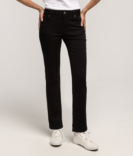 Jeansy damskie regular KIM 8151 BLACK BLACK