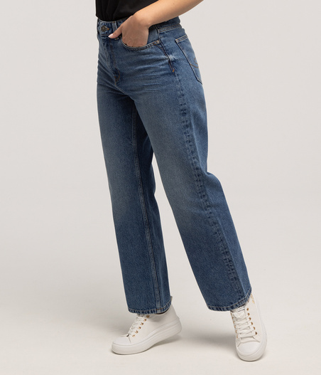 Jeansy damskie straight EDNA 3078 BRUSHED USED