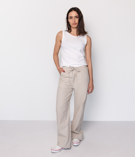 Lniane spodnie damskie LIANA 3600 ANCIENT SCROLL